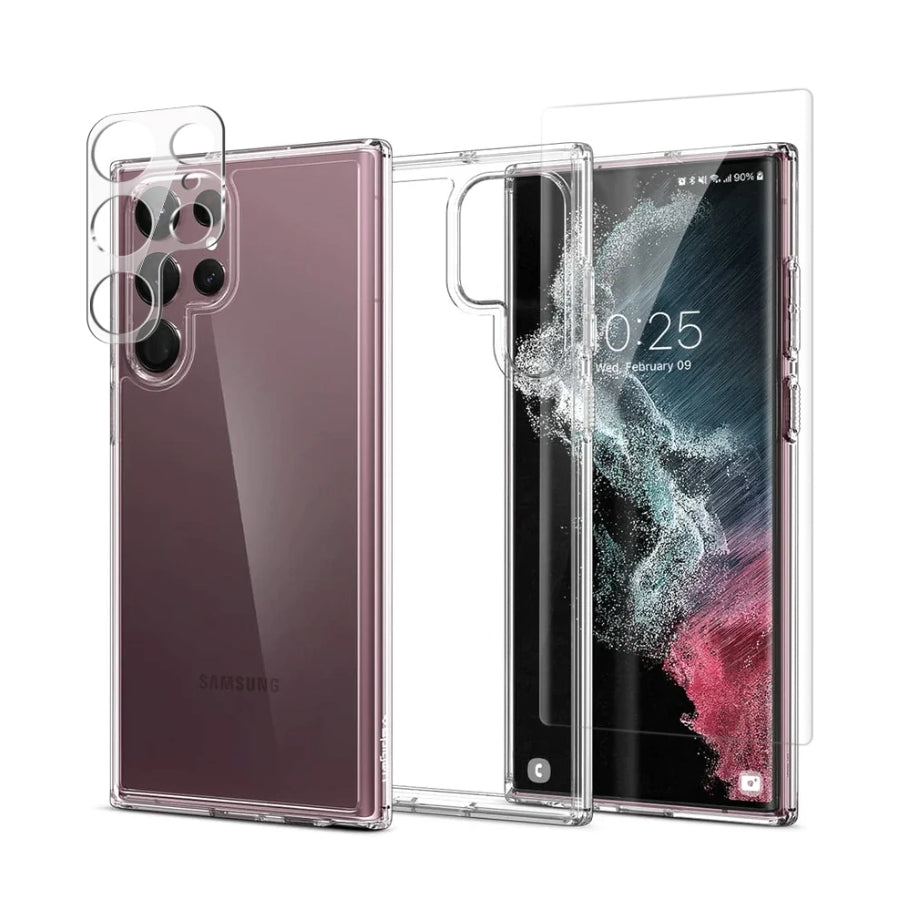 Samsung S25 Ultra 3-in-1 Set – Panzerglas, Kameraschutz und Hülle für Rundumschutz